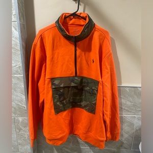 Double Knit Tech LS 1/4 Zip (Active Orange/Camo) XXL